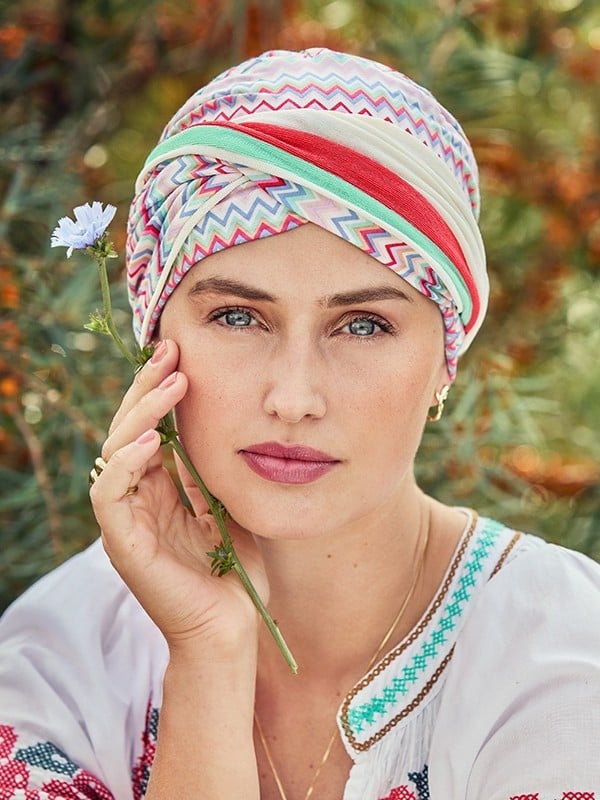 Bonnet turban Easy Bambou Christine Headwear en viscose de bambou Caretech®, doux et respirant, idéal en cas d’alopécie ou chimi