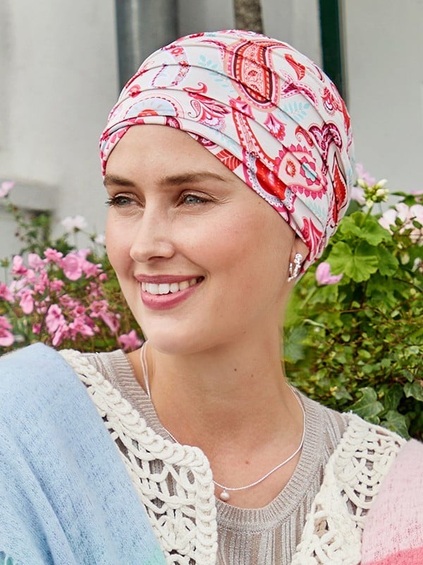 Bonnet Zen Bambou Christine Headwear en viscose de bambou Caretech® : turban discret, doux et respirant pour cuir chevelu sensib