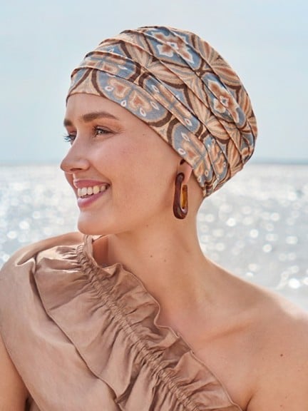 Adoptez le Bonnet Zen Lin — Turban en lin élégant, taille unique