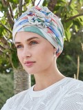 Bonnet Lotus Lin — Turban léger en maille de lin, chic et thermorégulateur