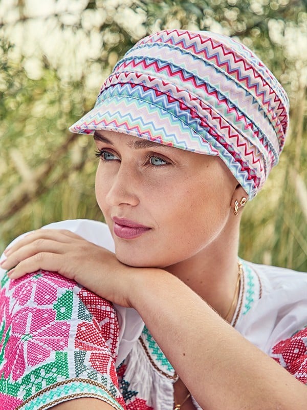 Casquette Drapée Bambou UPF50+ Christine Headwear en viscose de bambou Caretech®, douce et respirante, idéale cuir chevelu sensi