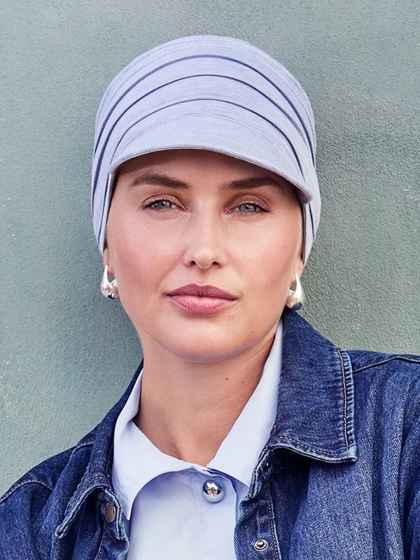 Casquette Drapée Bambou UPF50+ Christine Headwear en viscose de bambou Caretech®, douce et respirante, idéale cuir chevelu sensi