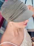 Casquette chimio Drapée Soft Line Sun Christine Headwear : drapé volume, visière, UPF50+ et technologie 37.5® pour cuir chevelu 