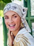 Bonnet turban Boho Twin Set Christine Headwear avec bandeau nœud amovible, confortable et doux pour alopécie ou chimiothérapie