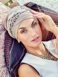 Bonnet turban Boho Twin Set Christine Headwear avec bandeau nœud amovible, confortable et doux pour alopécie ou chimiothérapie