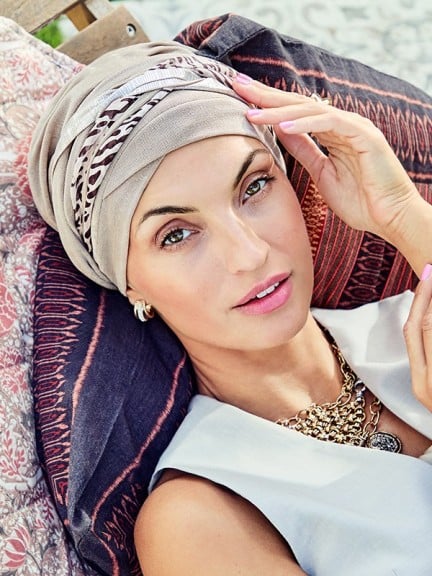 Bonnet Boho Twin Set – Turban médical 2 en 1 à motifs | Christine Headwear