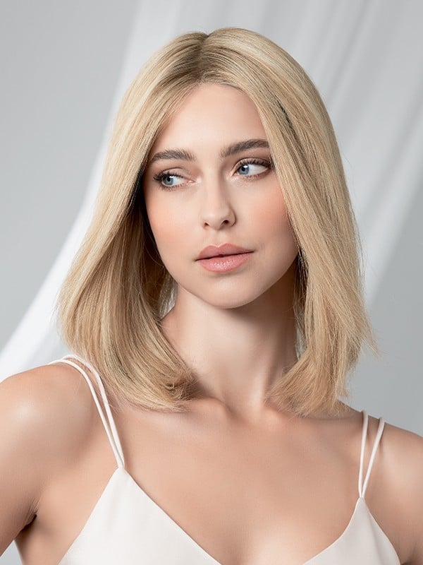Ellen Wille Prestige Deluxe : perruque Remy Hair 25–35 cm, carré long raie modulable, monofilament fait main et tulle frontal di