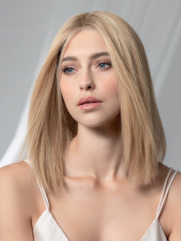 Ellen Wille Prestige Deluxe : perruque Remy Hair 25–35 cm, carré long raie modulable, monofilament fait main et tulle frontal di