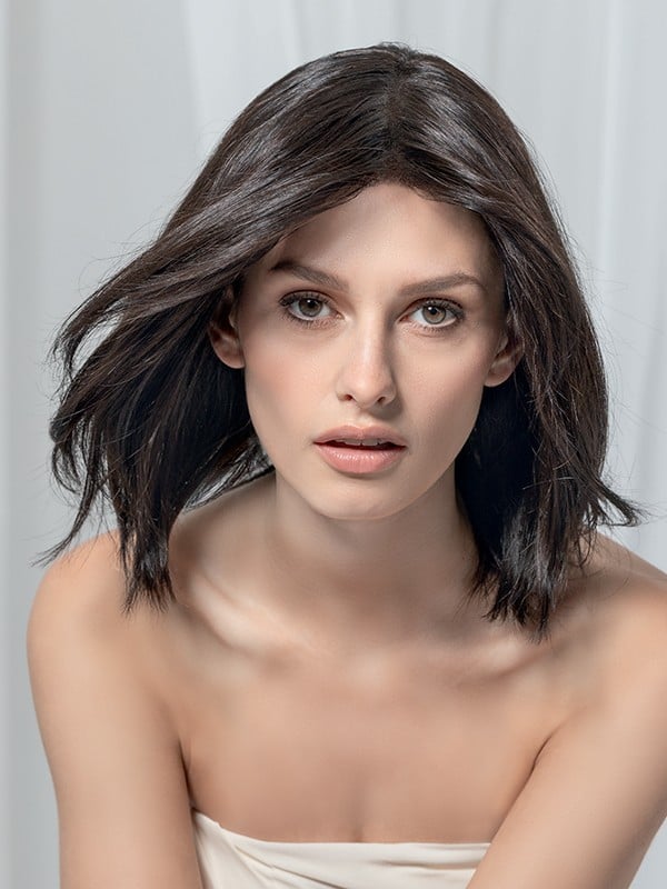 Perruque Yara Mono Ellen Wille : carré mi-long en cheveux naturels Remy, base monofilament et bordure invisible pour un rendu di