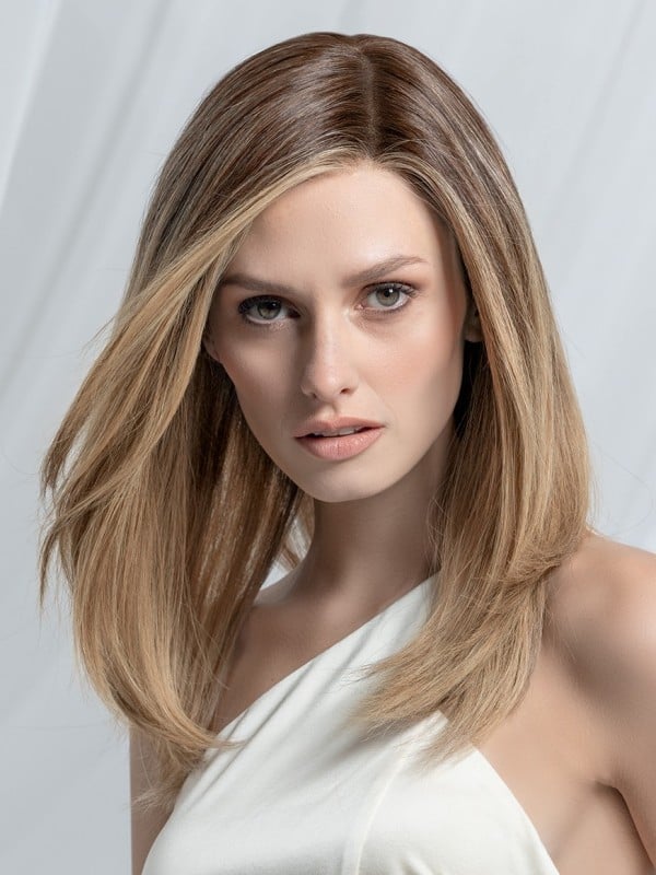 Perruque Zora Mono Ellen Wille : cheveux naturels Remy Hair, base monofilament, raie ajustable, longueur 30 à 48 cm.