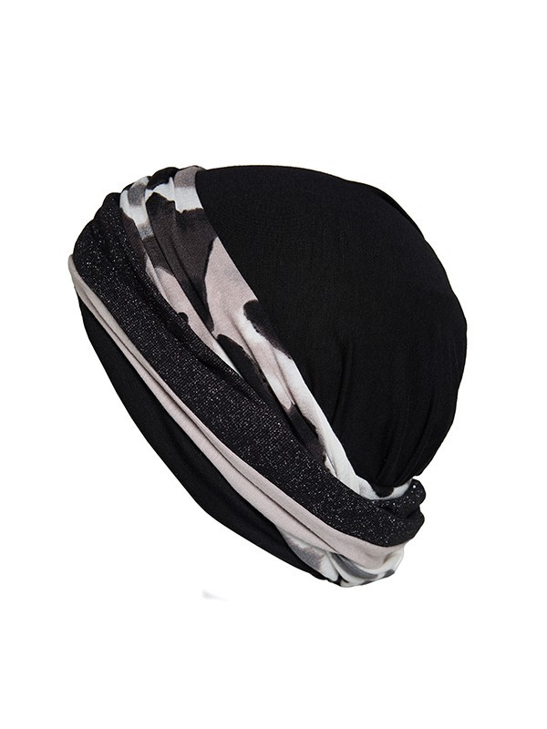 Turban Set Nele Gisela Mayer en bambou, 2-en-1 avec bandeau intégré, doux et respirant pour cuir chevelu sensible