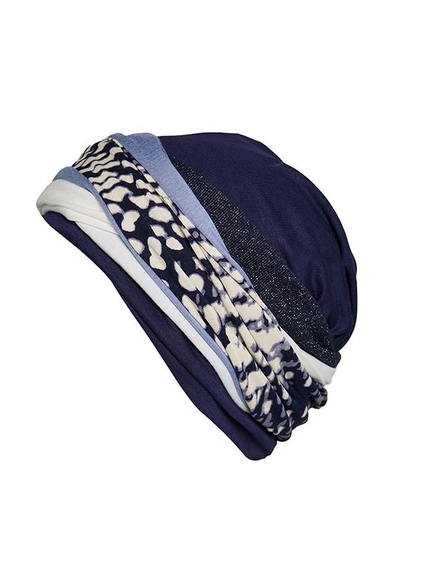 Turban Set Nele Gisela Mayer en bambou, 2-en-1 avec bandeau intégré, doux et respirant pour cuir chevelu sensible