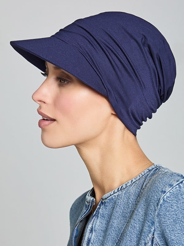 Casquette Gemma Sun Gisela Mayer en bambou, visière anti-UV, idéale en chimio ou alopécie : douce, respirante et confortable.
