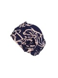 Turban Anna Printed Gisela Mayer : turban chimio imprimé avec fleur, doublure bambou douce et respirante