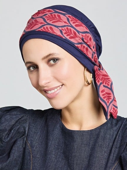 Set Pia : turban 2 en 1 avec bandeau, intérieur en bambou