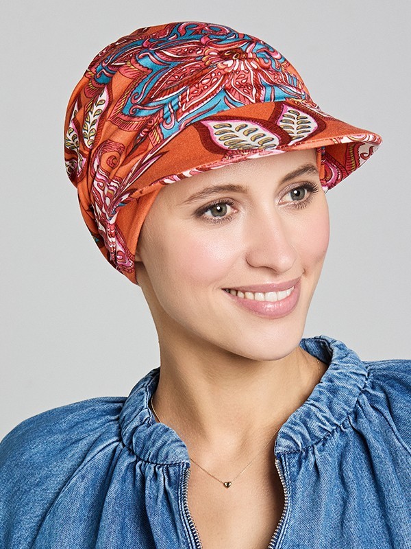 Casquette chimio Nele Sun Gisela Mayer en bambou/viscose à visière