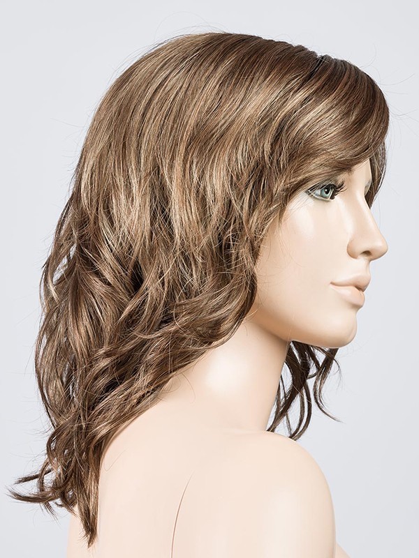 Perruque Beach Mono mi-longue wavy, boucles Beach-Curls, effet rooted et mèches balayées
