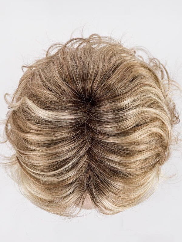 Perruque Beach Mono mi-longue wavy, boucles Beach-Curls, effet rooted et mèches balayées