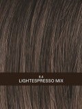 Perruque Carol Ellen Wille : coupe courte dégradée, frange effilée, effet rooted (racines foncées) et mix (balayage)