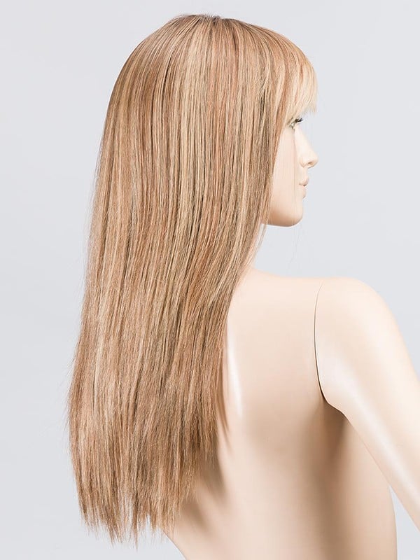 Perruque Cher Ellen Wille : longue, lisse et brillante, fibre thermo-résistante, effet racines (rooted) et balayage (mix).