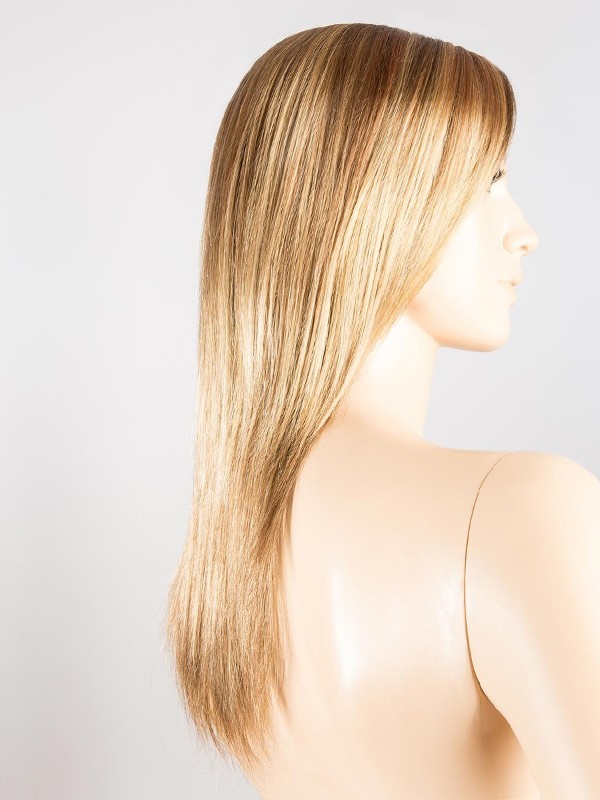Perruque Code Mono Part longue et lisse, effet rooted mix, tulle cinéma pour un rendu naturel et une frange modulable