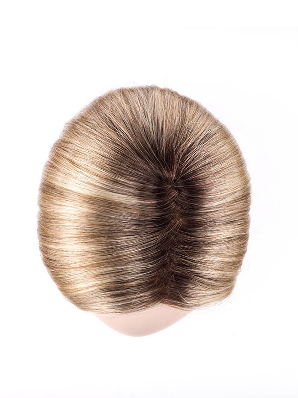 Perruque Code Mono Part longue et lisse, effet rooted mix, tulle cinéma pour un rendu naturel et une frange modulable