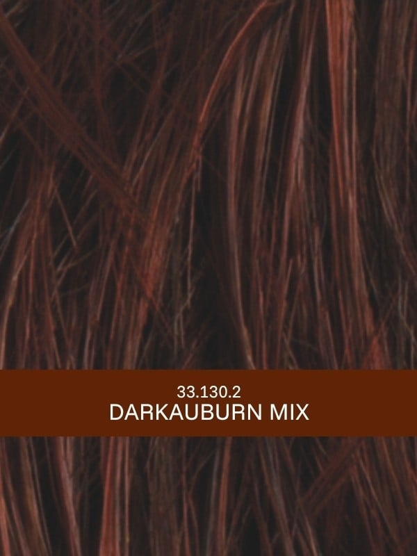 Perruque Date rooted mix : coupe courte dégradée, effet racines foncées et balayage, rendu naturel et léger