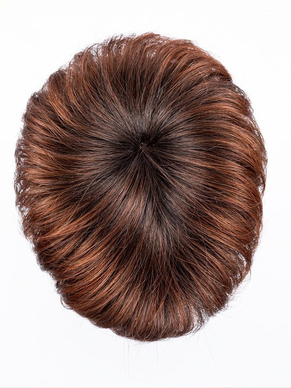 Perruque Disc Mono Part Ellen Wille : coupe courte dégradée, frange asymétrique, effet rooted (racines foncées) et mèches mix.
