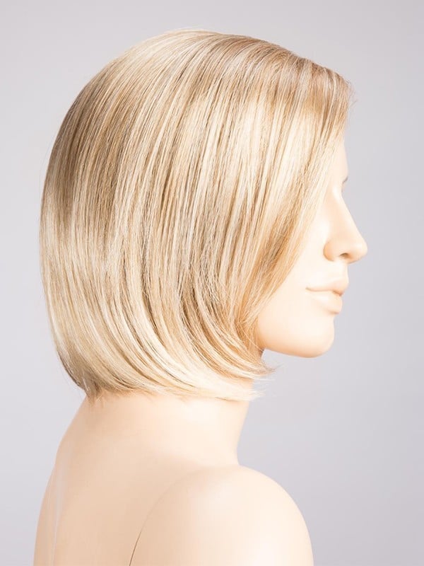 Perruque Elite Mono Part : carré lisse mi-long, frange modulable grâce au tulle cinéma, effet naturel, couleurs rooted/mix