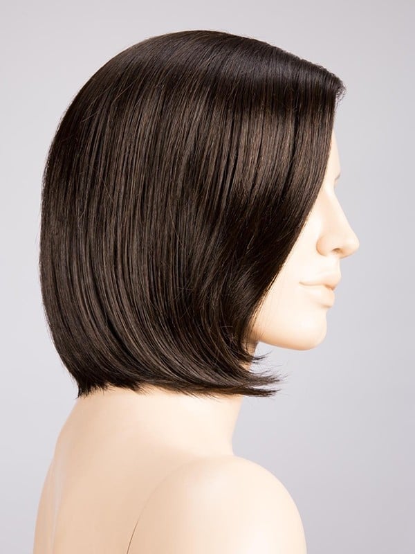 Perruque Elite Mono Part : carré lisse mi-long, frange modulable grâce au tulle cinéma, effet naturel, couleurs rooted/mix