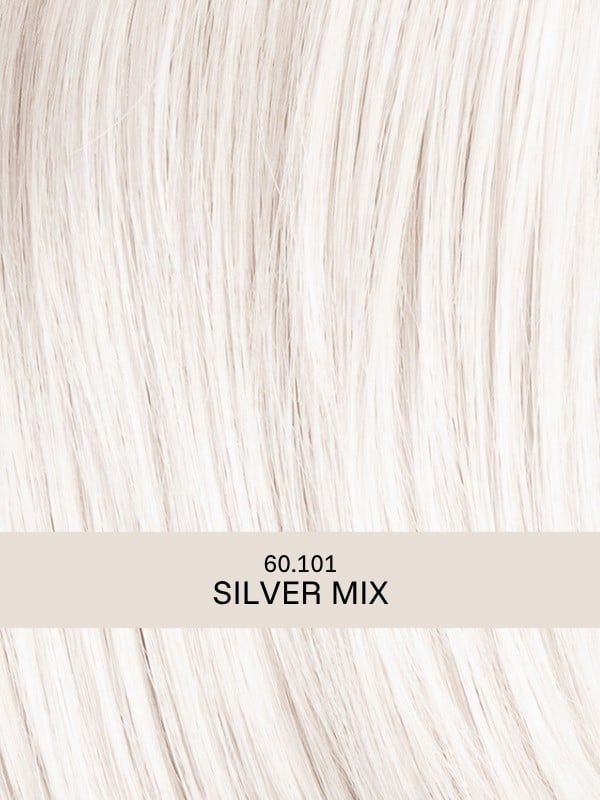 Perruque Elite Mono Part : carré lisse mi-long, frange modulable grâce au tulle cinéma, effet naturel, couleurs rooted/mix