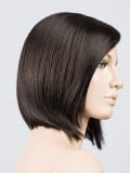 Perruque Elite Small Mono Part petite taille 53-54 cm, carré mi-long lisse à frange modulable, effet naturel