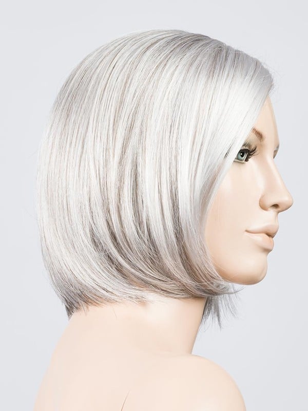 Perruque Elite Small Mono Part petite taille 53-54 cm, carré mi-long lisse à frange modulable, effet naturel