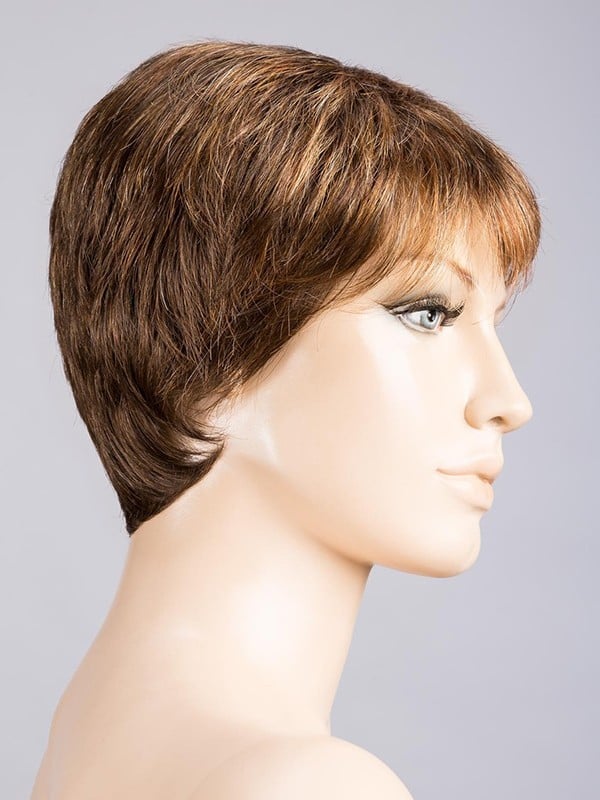Perruque Ginger Large Mono grande taille 58-60 cm : coupe courte naturelle avec tulle cinéma discret, confort léger au quotidien