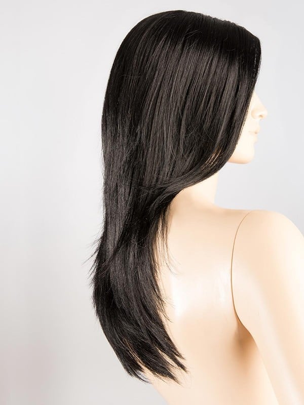 Perruque Glamour Mono Part : longue chevelure dégradée, frange fine, tulle cinéma et bordure invisible pour un rendu naturel.