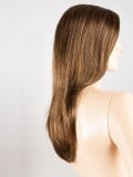 Perruque Glamour Mono Part : longue chevelure dégradée, frange fine, tulle cinéma et bordure invisible pour un rendu naturel.