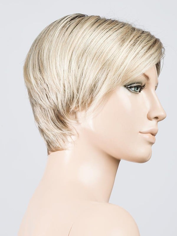 Perruque Jump Mono Ellen Wille : coupe courte asymétrique, effet naturel, bordure frontale invisible extra-longue