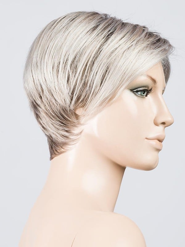 Perruque Jump Mono Ellen Wille : coupe courte asymétrique, effet naturel, bordure frontale invisible extra-longue