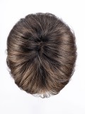 Perruque Pretty Hair Power : boucles Hollywood et frange épaisse, volume chic avec effet racines foncées ou balayage mix.