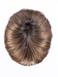 Perruque Pretty Hair Power : boucles Hollywood et frange épaisse, volume chic avec effet racines foncées ou balayage mix.