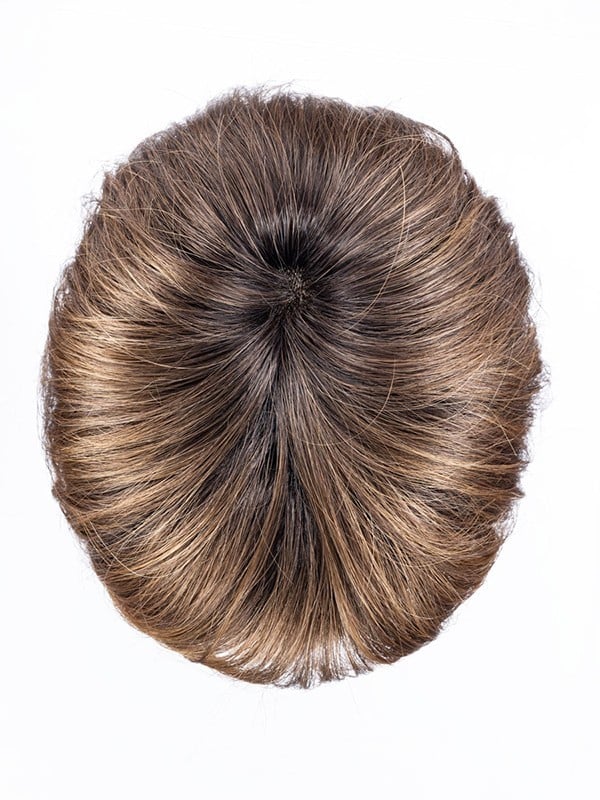 Perruque Pretty Hair Power : boucles Hollywood et frange épaisse, volume chic avec effet racines foncées ou balayage mix.