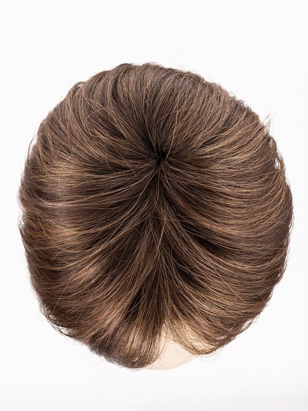 Perruque Talia Mono Part : carré court nuque dégagée, frange de côté, tulle cinéma transparent pour un rendu naturel