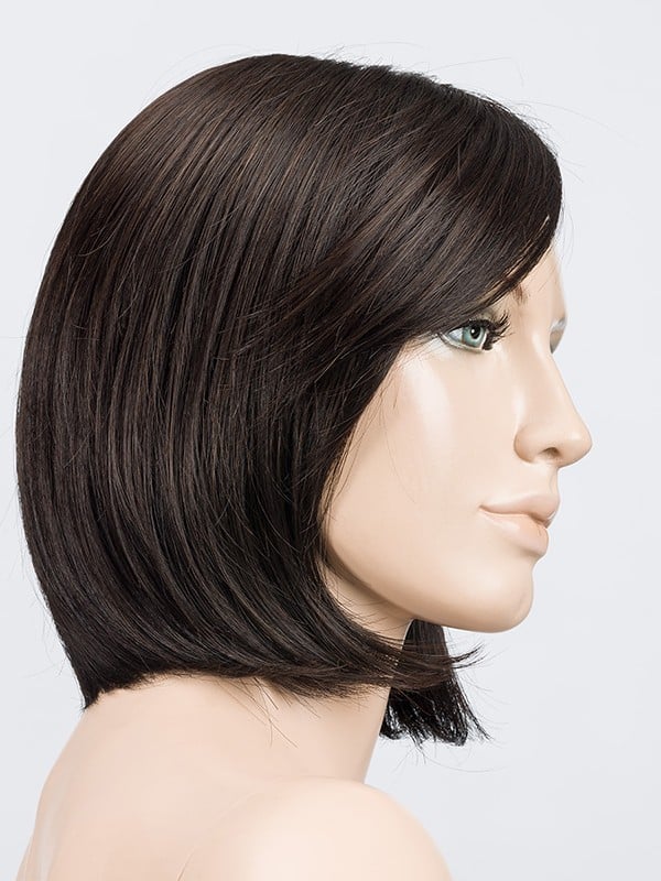 Perruque Tempo Large Deluxe : carré mi-long lisse, mono-filament fait main, grande taille 58-60 cm, effet naturel cuir chevelu.