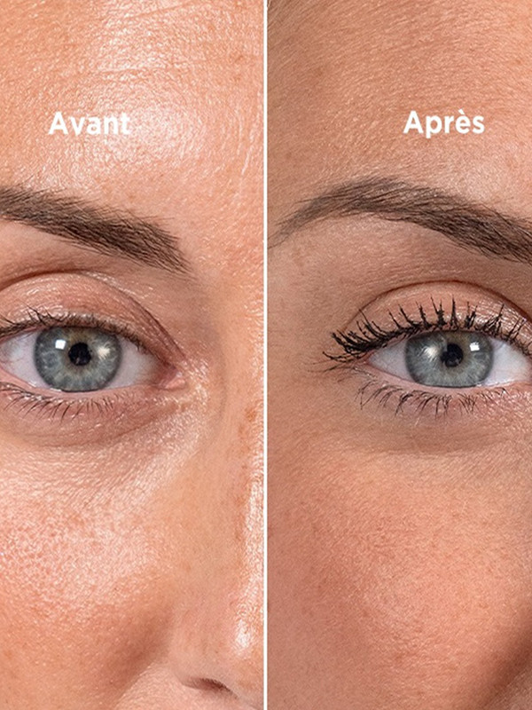 Mascara Même brun-noir haute tolérance, maquillage des yeux à 98% d'ingrédients d'origine naturelle pour cils définis et regard 