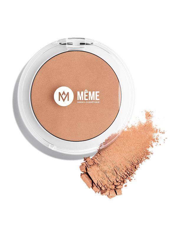 Poudre bonne mine Même, maquillage du teint au fini naturel et modulable pour illuminer et réchauffer le teint.