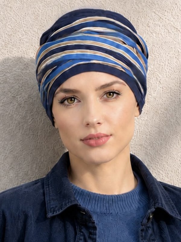 Turban bambou Doris MMParis : volume naturel, bicolore facile à poser