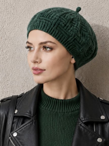 Béret Alexis MM Paris en angora, laine et acrylique