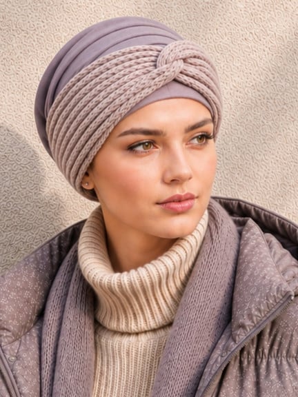 Bandeau tricoté Stef en acrylique – chaud, volume & style hiver