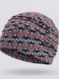 Turban Lora Volume Gisela Mayer imprimé rétro avec plis et effet volume, doublure douce en viscose de bambou