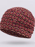 Turban Lora Volume Gisela Mayer imprimé rétro avec plis et effet volume, doublure douce en viscose de bambou